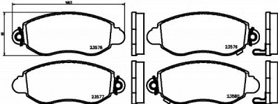 HELLA PAGID 8db355019361 -  Комплект тормозных колодок, дисковый тормоз